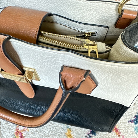 Sam Edelman - black and cream color block bag - Picture 12 of 14